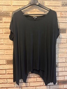 Antthony Black Tunic with Studded Shoulder Detail